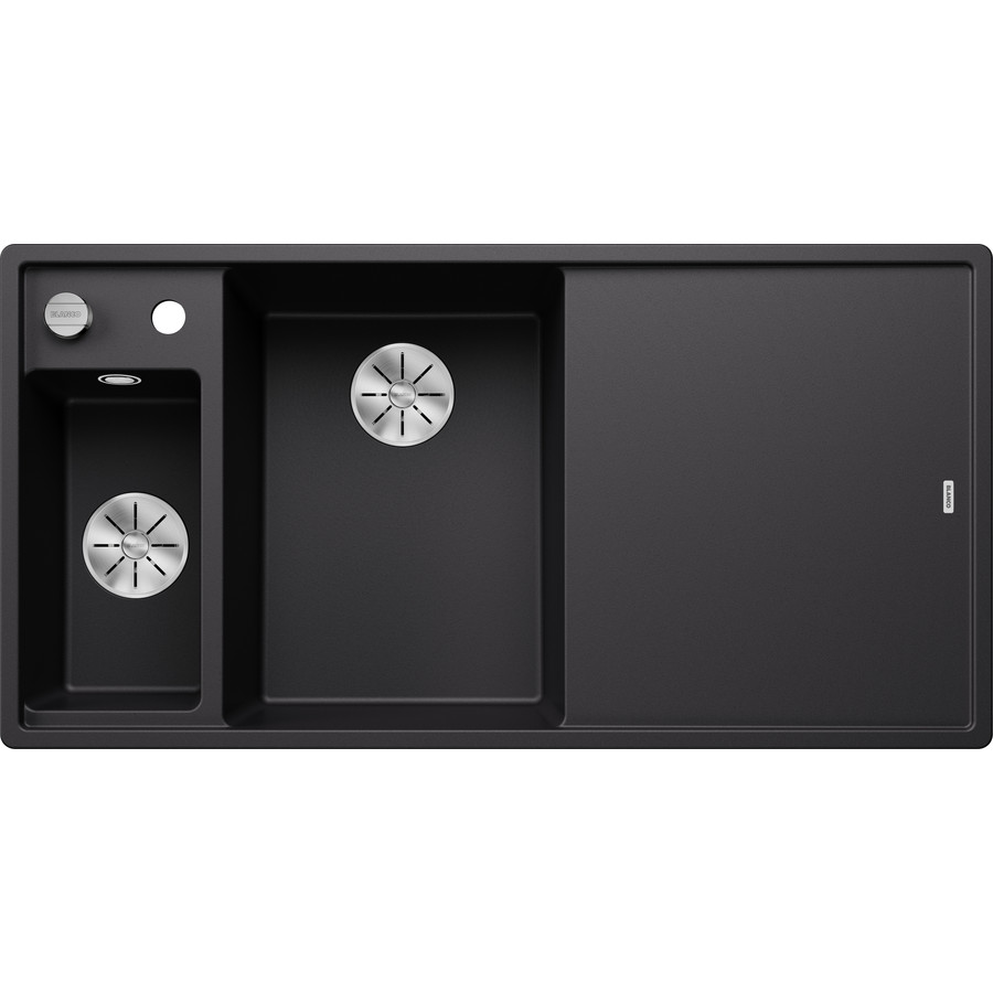 Image of BLANCO AXIA III 6 S bal fekete üveg tart.