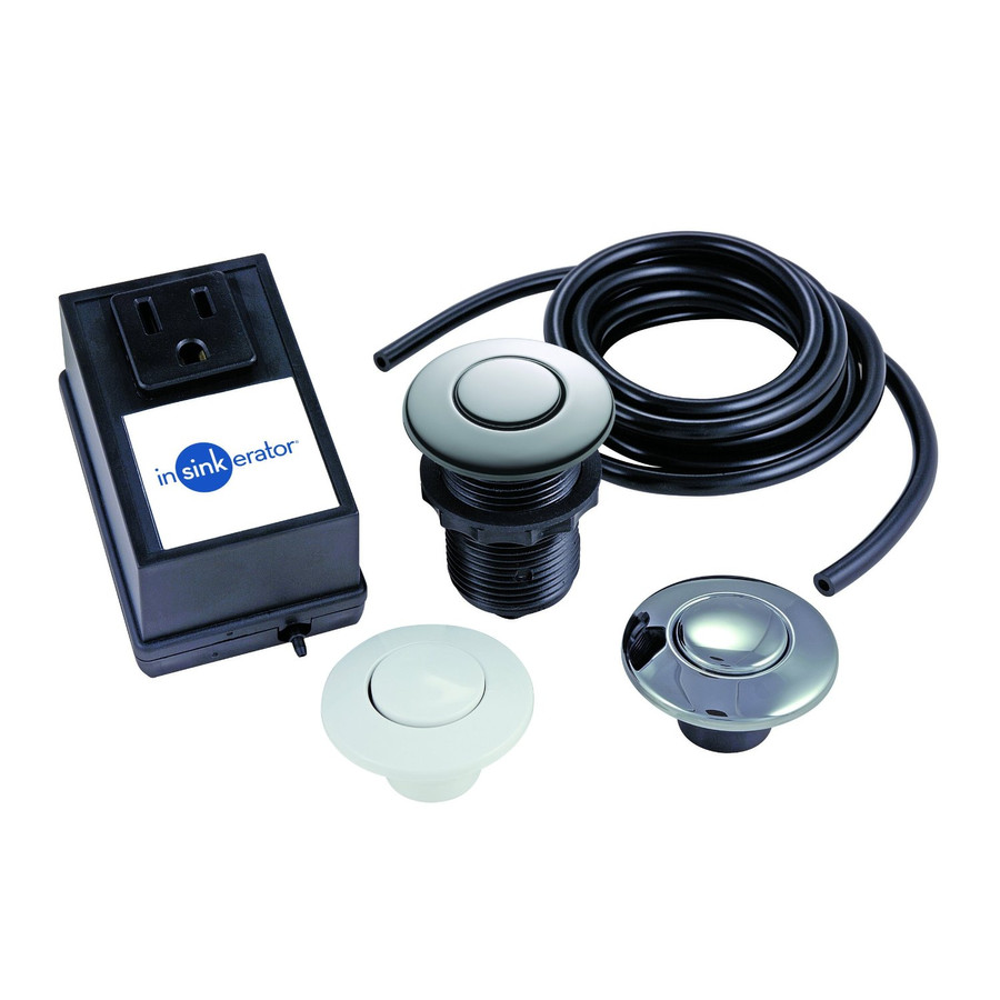 Image of Insinkerator Komplett levegőkapcsoló szett ISE 46 modellhez,szálcsisz.acél gomb,foglalat, pneum.kapcs. elektromos csatl