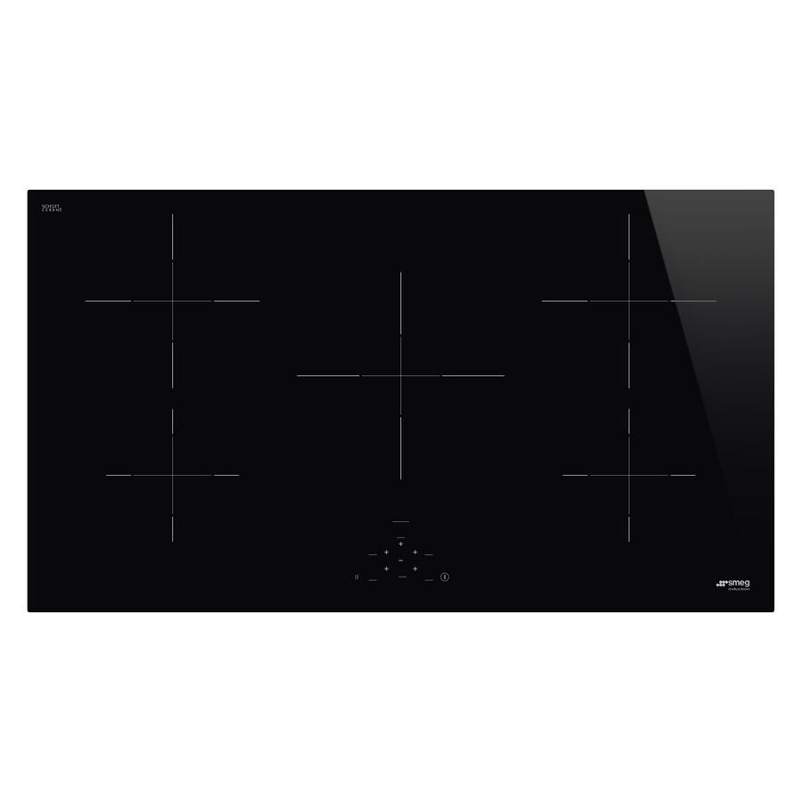 Image of SMEG INDUKCIÓS FŐZŐLAP, Universal design, 90 cm, 5 főzőzóna, fekete üveg