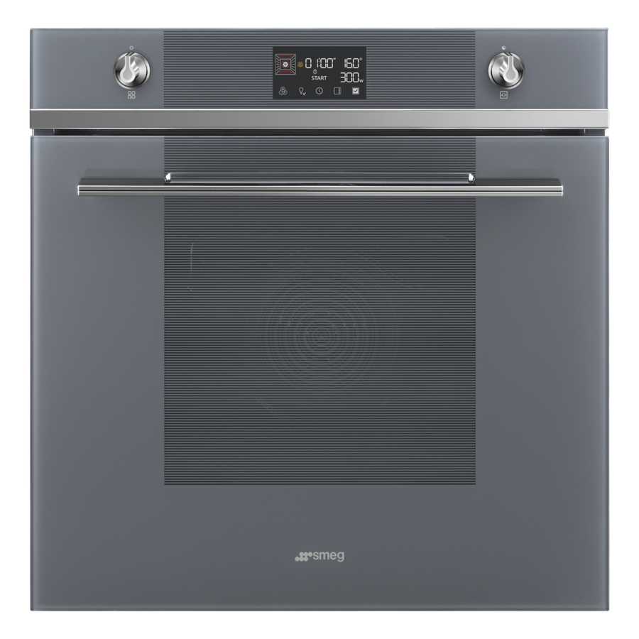 Image of SMEG KOMBINÁLT MIKROHULLÁMÚ SÜTŐ,Linea design, 11+1 funkció, LCD kijelző, ezüstszürke üveg