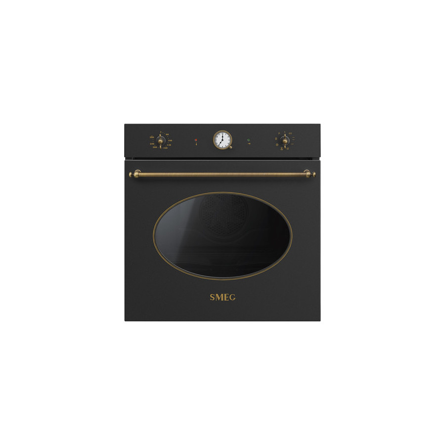 Image of SMEG PIROLITIKUS HŐLÉGKEVERÉSES SÜTŐ, Colonial design, 60 cm, analóg, antracit