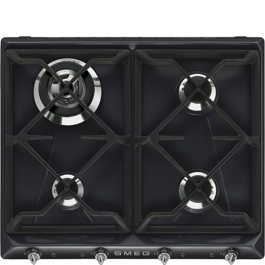 Image of SMEG GÁZ FŐZŐLAP, Victoria design, 60 cm, 4 gázégő, fekete