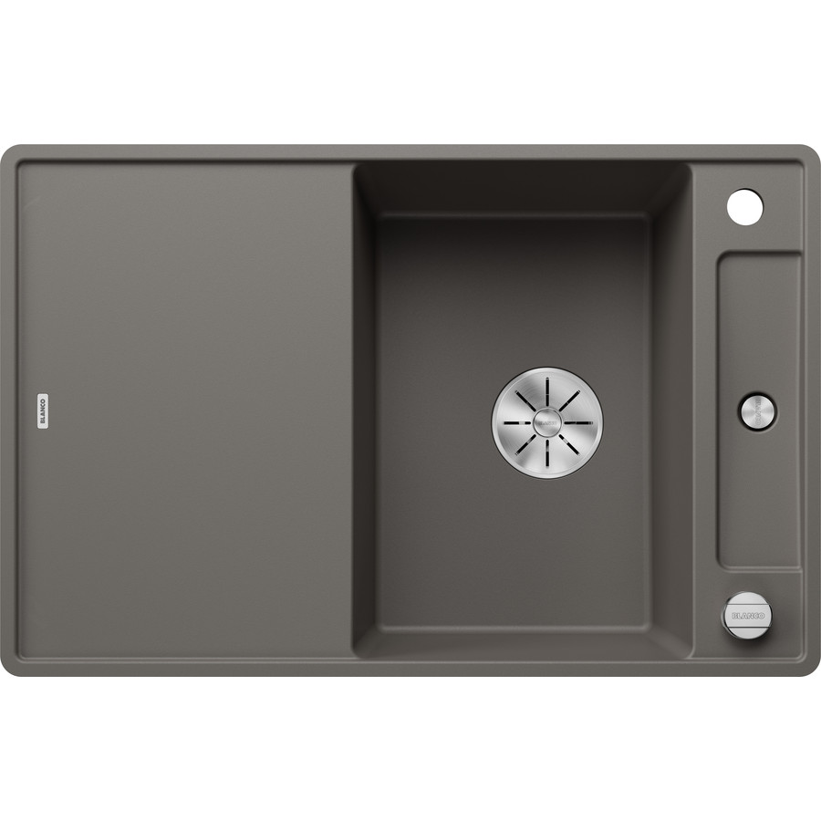 Image of BLANCO AXIA III 45S-F vulkánszürke üveg tart., SZINTBE ÉPÍTÉS