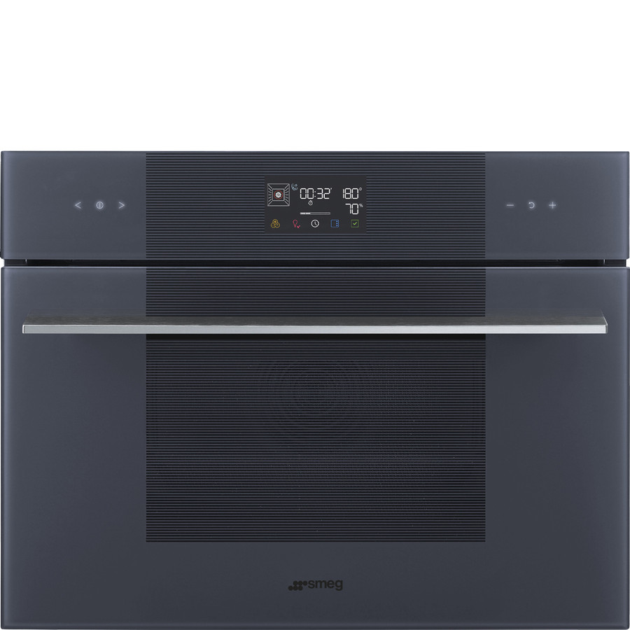 Image of SMEG KOMPAKT KOMBINÁLT GŐZSÜTŐ, Linea design, Galileo, 45 cm, ES LCD, neptune szürke üveg