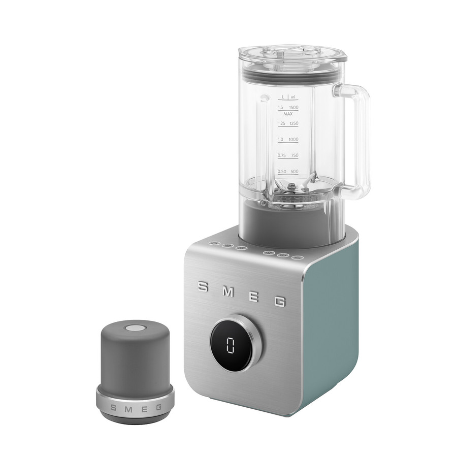 Image of SMEG NAGY TELJESÍTMÉNYŰ TURMIXGÉP, Collezione design, vákuumszivattyú alaptartozék, matt smaragdzöld