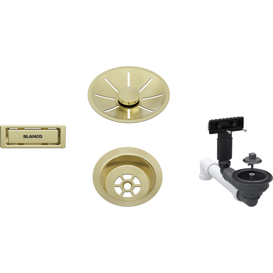 Image of BLANCO lefolyó szett 1x3,5 InFino satin gold