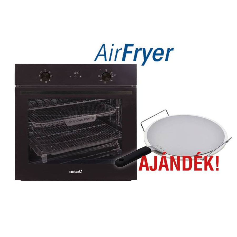 Image of CATA - Beépíthető sütő MDS-8007 FB+AIR FRYER tepsi + Ajándék pizzasütő szett