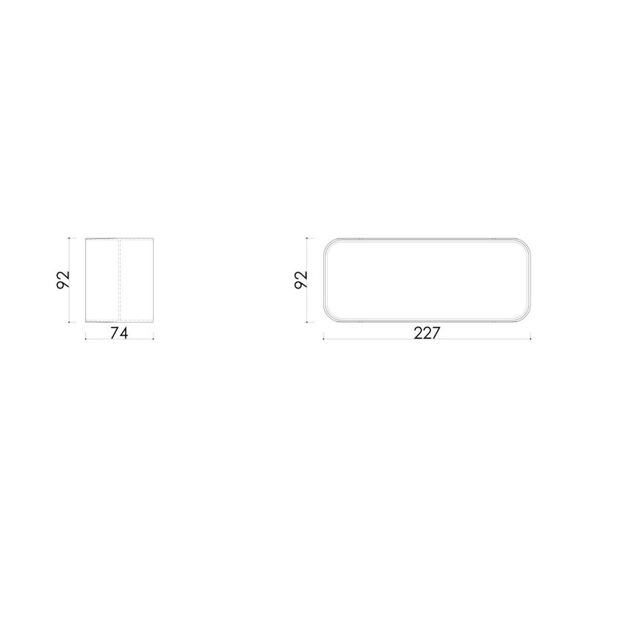 Image of AIRA - Légtechnikai elem lapos csatorna toldó Quadro sorozathoz 227x92 mm
