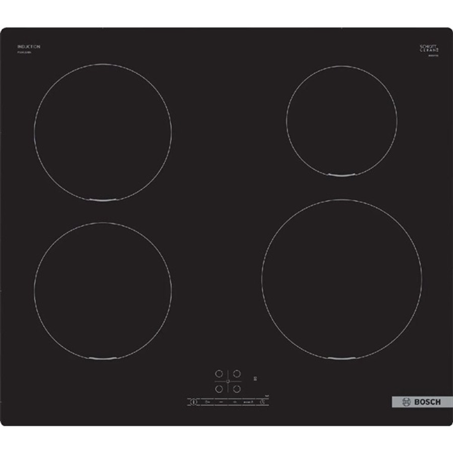 Image of Bosch PUE611BB5E fekete, beépíthető, indukciós, főzőzóna: 4, beépíthető méret: 56cm, főzőlap