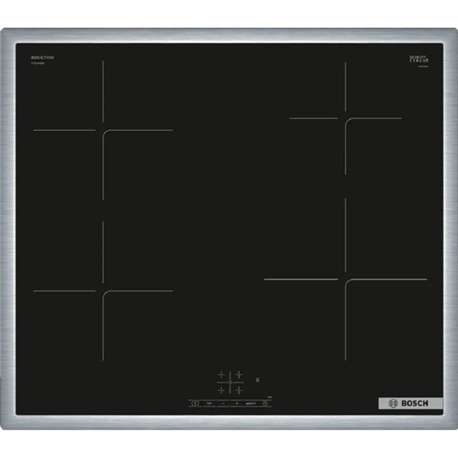 Image of Bosch PUE64KBB5E fekete, beépíthető, indukciós, főzőzóna: 4, beépíthető méret: 56cm, főzőlap
