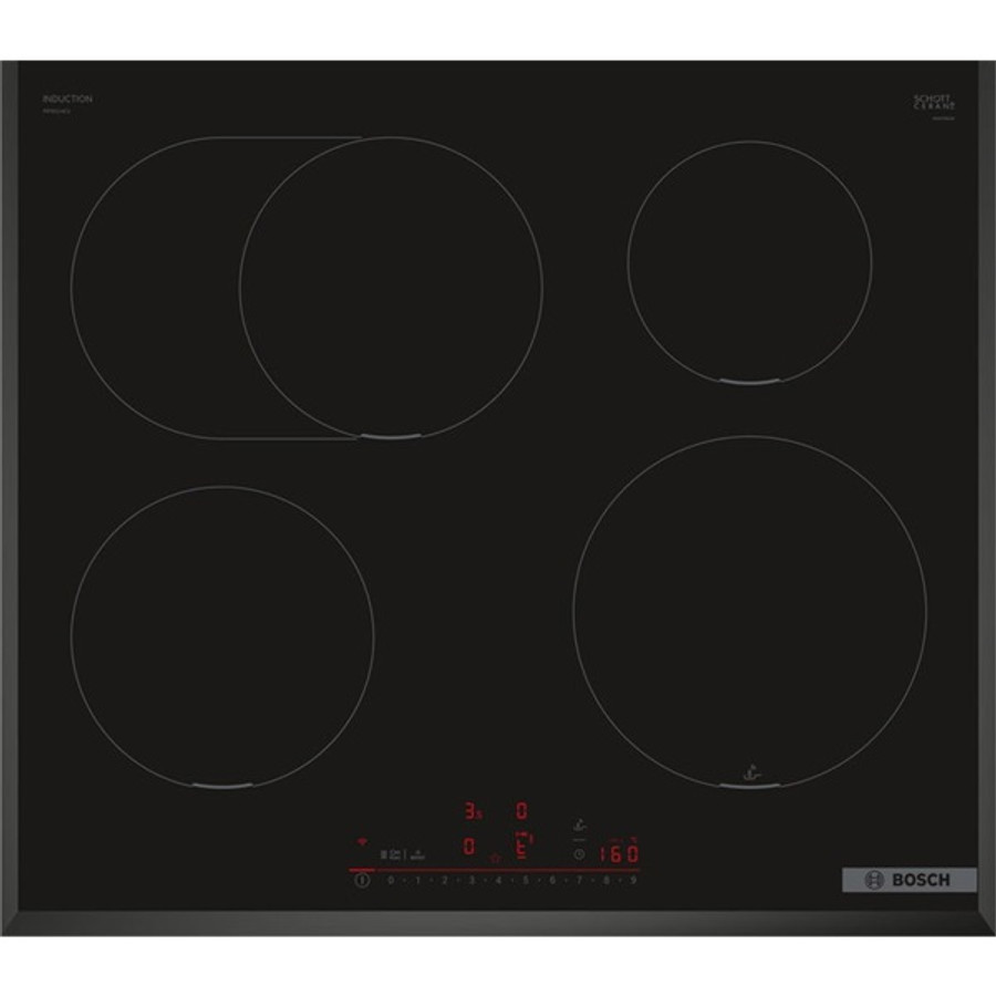 Image of Bosch PIF651HC1E fekete, beépíthető, indukciós, főzőzóna: 4, beépíthető méret: 59,2cm, főzőlap