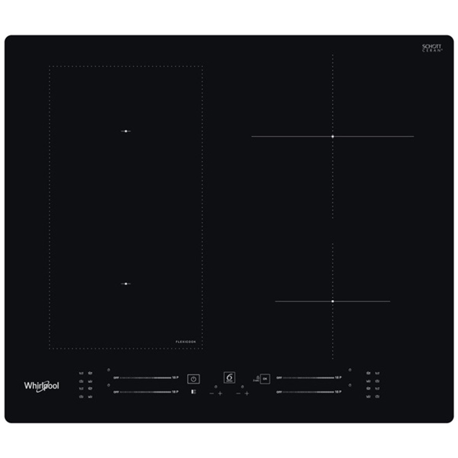 Image of Whirlpool WL S7960 NE fekete, beépíthető, indukciós, főzőzóna: 4, beépíthető méret: 56cm, főzőlap