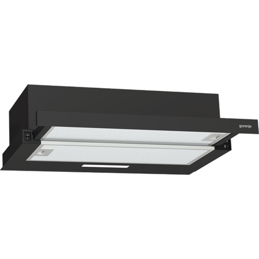 Image of Gorenje TH60E3B fekete, szabadonálló, hagyományos, méret:60 cm, teleszkópos, zajszint:67 dB, páraelszívó