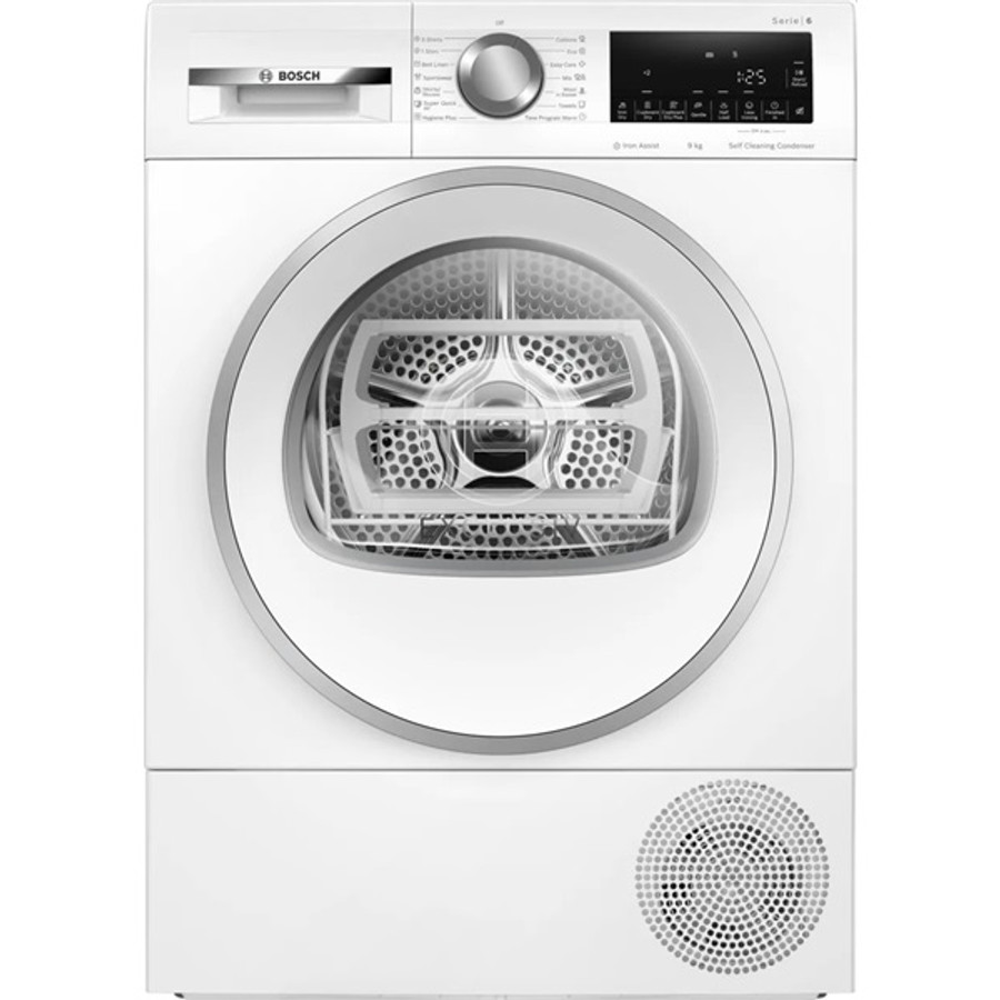 Image of Bosch WQG245C0BY fehér-inox, 9kg, hőszivattyús kondenzációs szárítógép