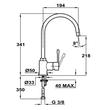 TEKA Alaior SP 995 egykaros álló csaptelep - 559950200 - króm