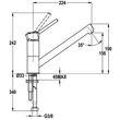 TEKA Aura AUK 913 egykaros álló csaptelep - 509130200 - króm