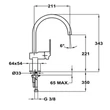 TEKA Cuadro MZ 915 egykaros álló csaptelep - 3891502 - króm