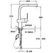 TEKA Cuadro MZ 938 egykaros álló csaptelep - 3893802 - króm