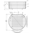 Elleci ACI02300 rozsdamentes acél edényszárító kosár az EGO ROUND mosogatókhoz - inox
