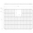 Elleci AGB01304 mosogató medencébe tehető alsó rács QUADRA és KARISMA mosogatókhoz - inox