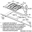 Bosch Serie6 PCP615B80E beépíthető gáz főzőlap