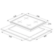 Silverline Vesta 60 beépíthető üveg-gáz főzőlap - CS5335W01 - fehér