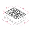 TEKA EX 70.1 5G DR CI beépíthető gáz főzőlap