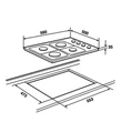 TEKA HLX 60 4G gáz főzőlap