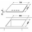 Whirlpool AKT 476/NB beépíthető üveg gáz főzőlap
