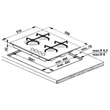 Whirlpool GOA 6423/NB beépíthető üveg gáz főzőlap