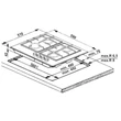 Whirlpool GOA 6425/S beépíthető üveg-gáz főzőlap