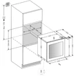 Pando PVMAVP-60-25XL beépíthető borhűtő push ajtónyitással - inox - balos