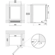 Pando PVZB-60-46XR beépíthető borhűtő - inox - jobbos