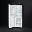 SMEG FAB32LBL5 szabadonálló alulfagyasztós kombinált retro hűtőszekrény - fekete - balos
