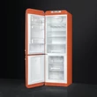 SMEG FAB32LOR5 szabadonálló alulfagyasztós kombinált retro hűtőszekrény - narancssárga - balos