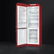 SMEG FAB32LRD5 szabadonálló alulfagyasztós kombinált retro hűtőszekrény - piros - balos