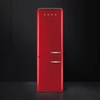 SMEG FAB32LRD5 szabadonálló alulfagyasztós kombinált retro hűtőszekrény - piros - balos