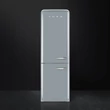 SMEG FAB32LSV5 szabadonálló alulfagyasztós kombinált retro hűtőszekrény - ezüst - balos