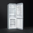 SMEG FAB32RSV5 szabadonálló alulfagyasztós kombinált retro hűtőszekrény - ezüst - jobbos