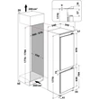 Whirlpool WHC18 T594 beépíthető alulfagyasztós hűtőszekrény
