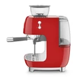 SMEG EGF03RDEU őrlővel kombinált kávéfőző - piros