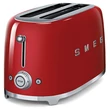Smeg TSF02RDEU retro 4-szeletes kenyérpirító - piros