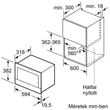 Bosch Serie8 BFL634GS1 beépíthető mikrohullámú sütő