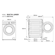 Beko WITV-8712 X0W beépíthető elöltöltős mosógép