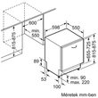 Bosch Serie4 SMV45EX00E beépíthető mosogatógép