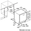 Bosch Serie6 SMV58L60EU beépíthető mosogatógép