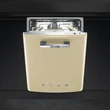 SMEG STFABCR3 kezelőszervig beépíthető retro mosogatógép - bézs