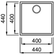 Elleci Quadra 102 undermount gránit mosogatótálca