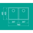 Elleci Quadra 340 Undermount gránit mosogatótálca