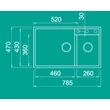 Elleci Quadra 440 Undermount gránit mosogatótálca